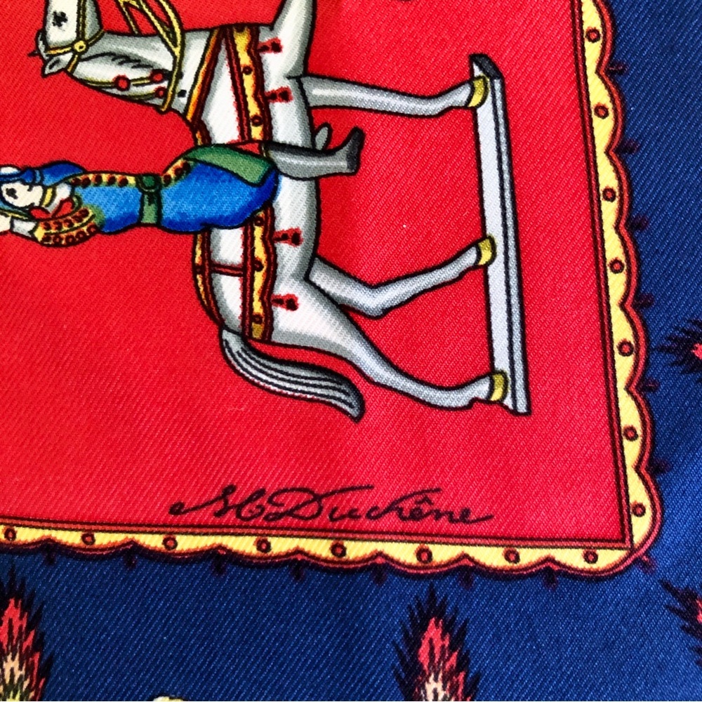 Vintage Authentic Hermès Silk Scarf 90cm Les Artificiers - Picture 3 of 10